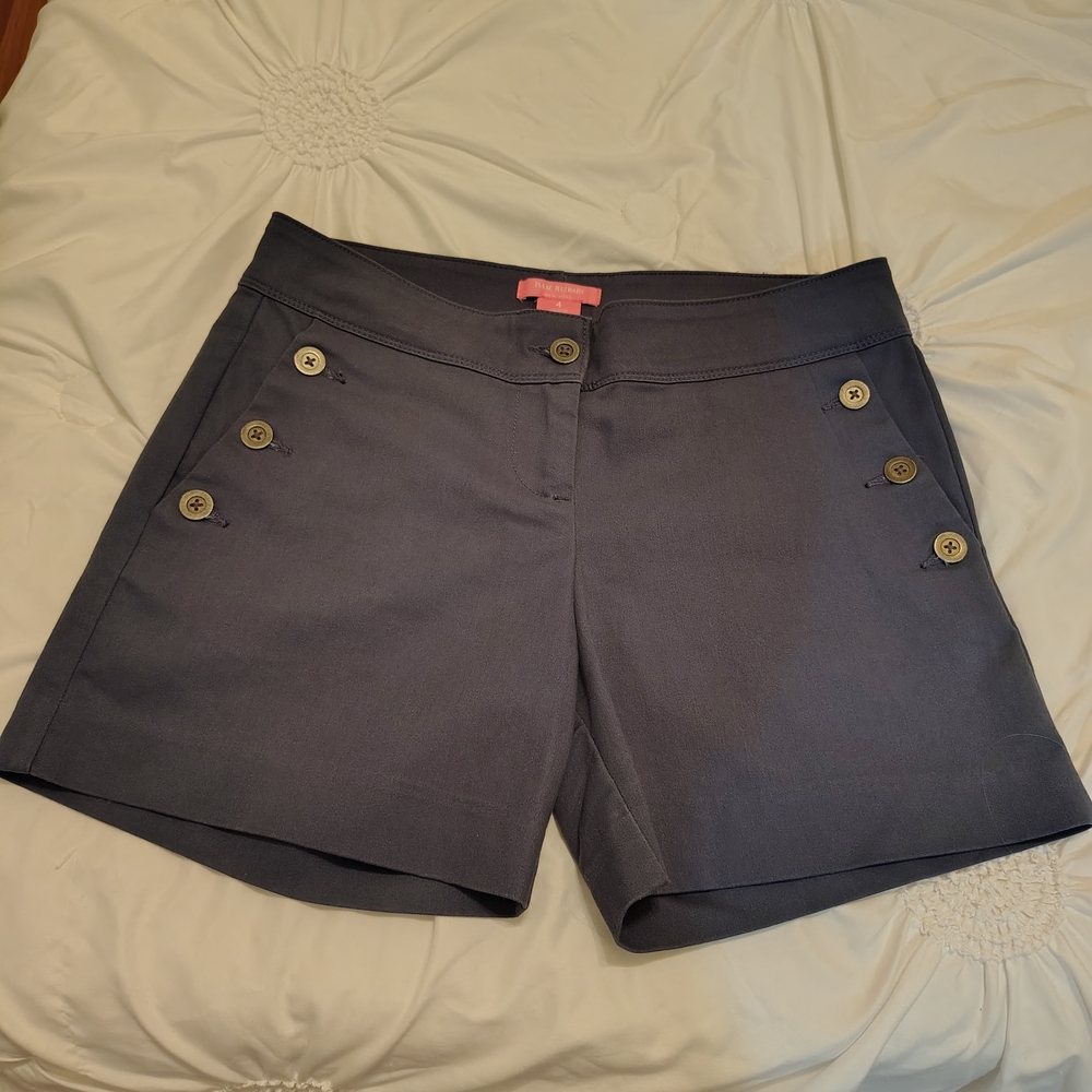 Isaac Mizrahi Tailored Shorts Button Pocket Detailing Women's 4 Coastal Nautical